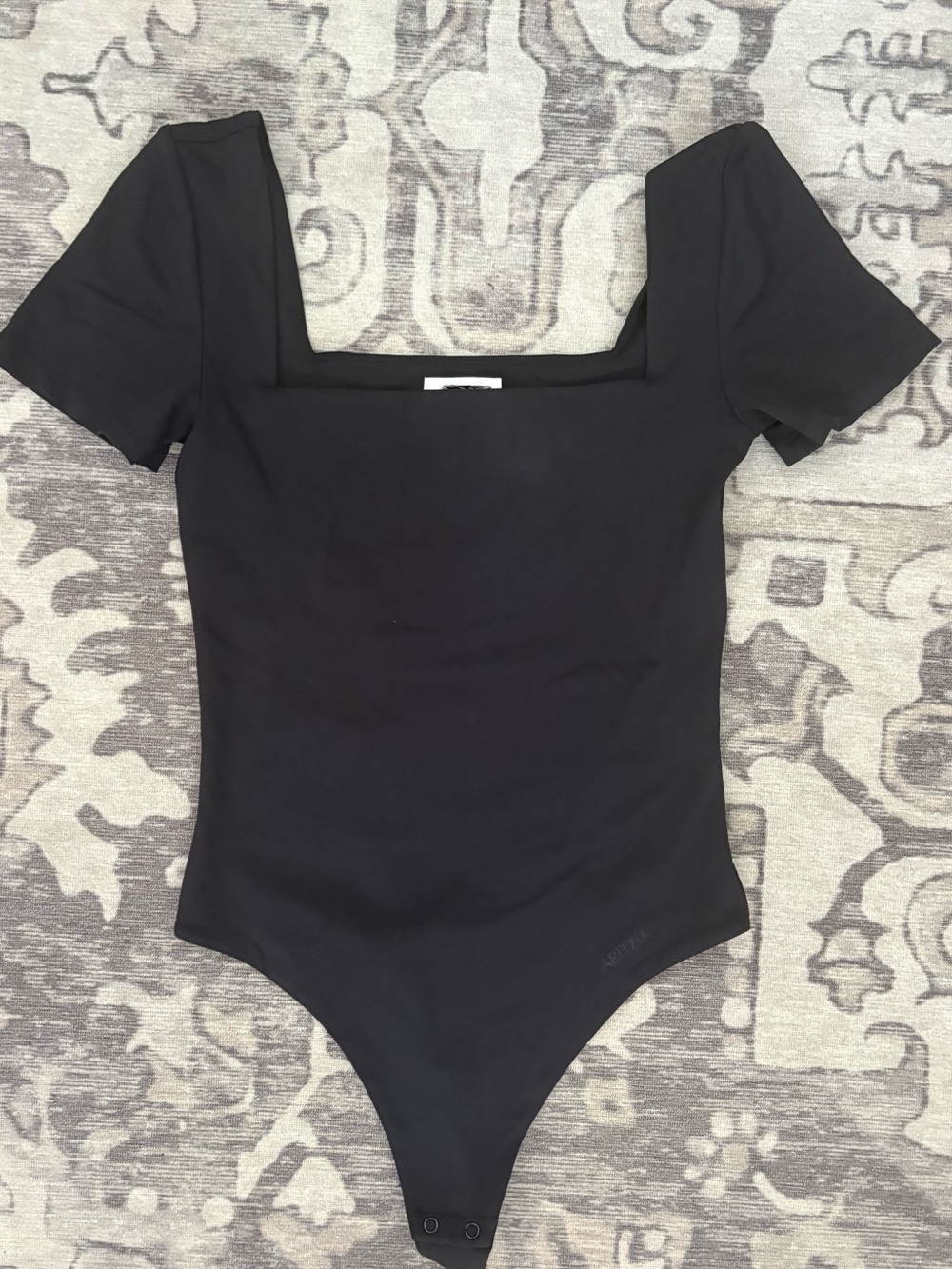 Aritzia Contour Black Square Neck Bodysuit - Size Small - Like New